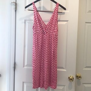 Pink chevron Old Navy tank dress